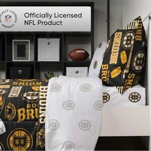 Boston Bruins Official Bedding Set - Black and White